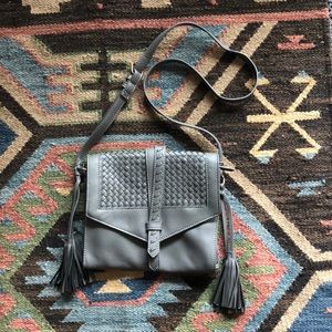 Gray crossbody purse